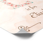 Initiaal E Naam Monogram Kunst Afdrukken Poster (Hoek)