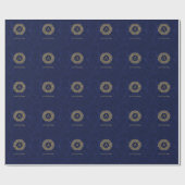 Initiaal een gouden Damask Classic Pattern Cadeaupapier (Vlak)