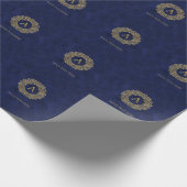 Initiaal een gouden Damask Classic Pattern Cadeaupapier (Hoek)