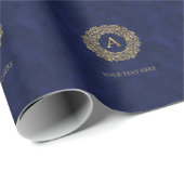 Initiaal een gouden Damask Classic Pattern Cadeaupapier (Rol Hoek)