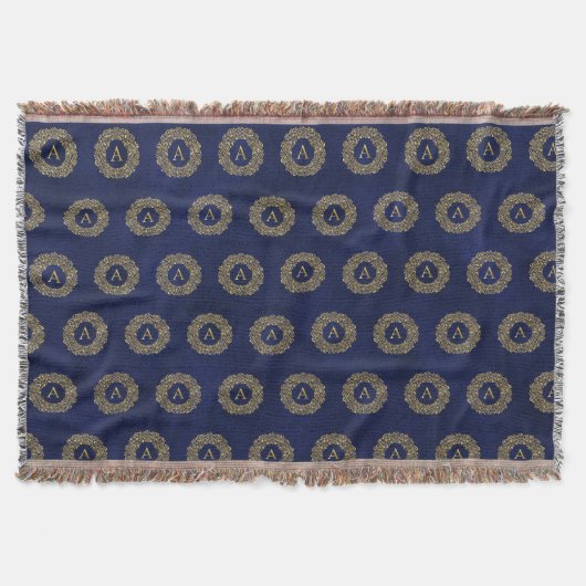 Initiaal een gouden Damask Classic Pattern Deken (Voorkant)