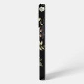 Initiaal Elegant kleur overeenkomend zwart-wit en  iPhone Hoesje (Linkerkant)