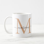 Initiaal en naam gepersonaliseerd koffiemok (Links)