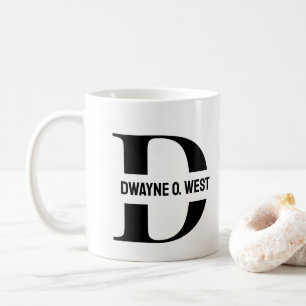 Initiaal en Naam Gepersonaliseerde Monogrammed Koffiemok