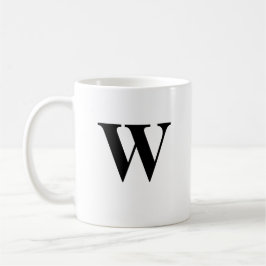 Initiaal en persoonlijke naam koffie Mok