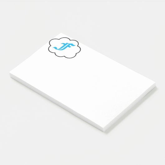 Initiaal F Monogram Opmerkingen Post-it® Notes (Schuin)