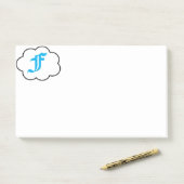 Initiaal F Monogram Opmerkingen Post-it® Notes (Op bureau)