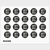 Initiaal F Ronde Sticker in zilver (Vel)