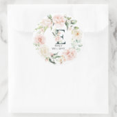 Initiaal florale letter E florale lijst Ronde Sticker (Tas)