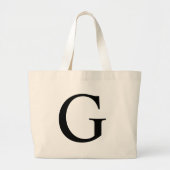 Initiaal G Jumbo Canvas tas (Voorkant)