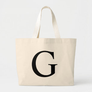 Initiaal G Jumbo Canvas tas