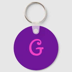Initiaal "G" Kernketen Sleutelhanger