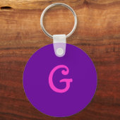 Initiaal "G" Kernketen Sleutelhanger (Voorkant)