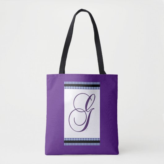 INITIAAL G MONOGRAM PAARS TOTE BAG (Voorkant)