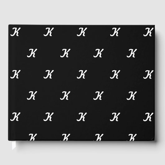 Initiaal Gastenboek (Zwart & Wit) (Voorkant)
