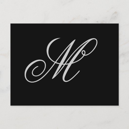 Initiaal gepersonaliseerd briefkaart (Voorkant)