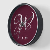 Initiaal gepersonaliseerd Elegant Bourgogne Monogr (Hoek)