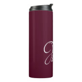 Initiaal gepersonaliseerd Elegant Bourgogne Monogr Thermosbeker (Gedraaid links)