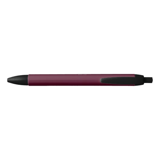 Initiaal gepersonaliseerd Elegant Bourgogne Monogr Zwarte Inkt Pen (Achterkant)