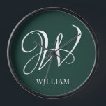 Initiaal gepersonaliseerd Elegant Emerald Monogram<br><div class="desc">Eenvoudige stijlvolle aangepaste initiaal monogram in de moderne typografie. Perfect cadeau op maat met een persoonlijk tintje</div>
