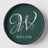 Initiaal gepersonaliseerd Elegant Emerald Monogram (Voorkant)