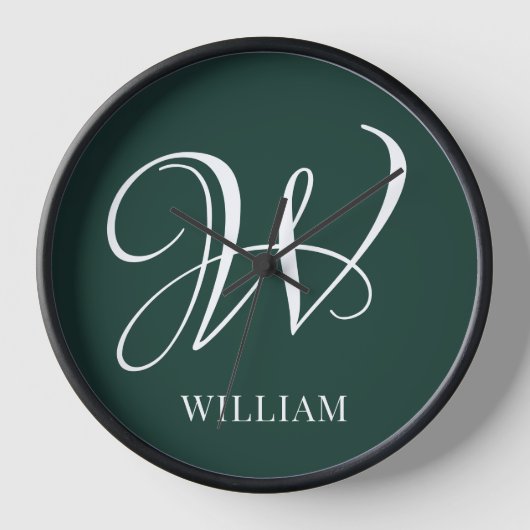 Initiaal gepersonaliseerd Elegant Emerald Monogram (Voorkant)