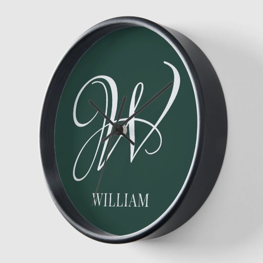 Initiaal gepersonaliseerd Elegant Emerald Monogram (Hoek)