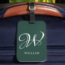 Initiaal gepersonaliseerd Elegant Emerald Monogram