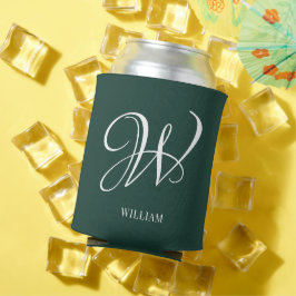 Initiaal gepersonaliseerd Elegant Emerald Monogram Blikjeskoeler
