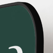 Initiaal gepersonaliseerd Elegant Emerald Monogram Pickleball Paddle (Links Detail)