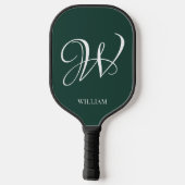 Initiaal gepersonaliseerd Elegant Emerald Monogram Pickleball Paddle (Achterkant)