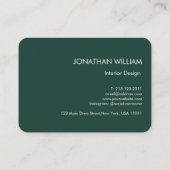 Initiaal gepersonaliseerd Elegant Emerald Monogram Visitekaartje (Achterkant)