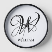 Initiaal gepersonaliseerd elegant wit monogram (Voorkant)