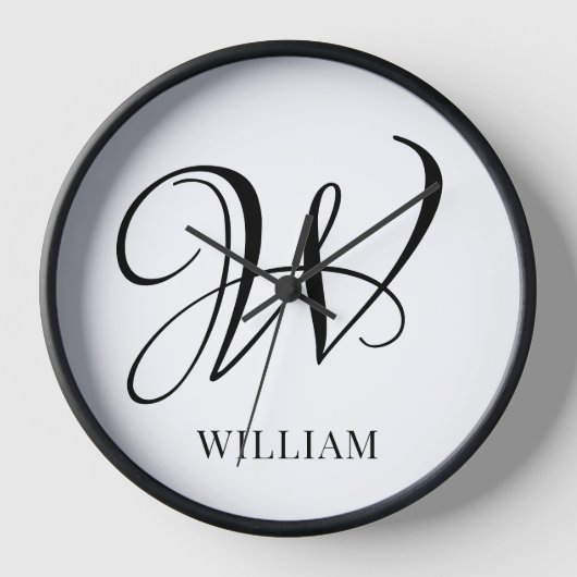 Initiaal gepersonaliseerd elegant wit monogram (Voorkant)