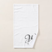 Initiaal gepersonaliseerd elegant wit monogram bad handdoek (Handdoek)
