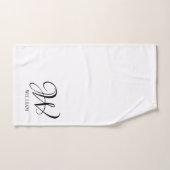 Initiaal gepersonaliseerd elegant wit monogram bad handdoek (Handdoek)