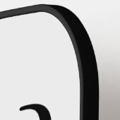 Initiaal gepersonaliseerd elegant wit monogram pickleball paddle (Links Detail)