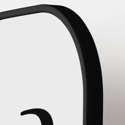 Initiaal gepersonaliseerd elegant wit monogram pickleball paddle (Links Detail)