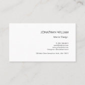 Initiaal gepersonaliseerd elegant wit monogram visitekaartje (Achterkant)