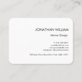 Initiaal gepersonaliseerd elegant wit monogram visitekaartje (Achterkant)