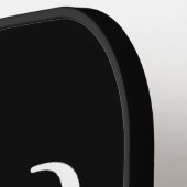 Initiaal gepersonaliseerd Elegant Zwart Monogram Pickleball Paddle (Links Detail)