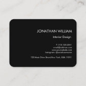 Initiaal gepersonaliseerd Elegant Zwart Monogram Visitekaartje (Achterkant)