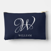 Initiaal Gepersonaliseerde Elegante Navy Blue Mono Etui (Achterkant)