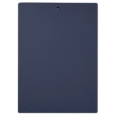 Initiaal Gepersonaliseerde Elegante Navy Blue Mono Klembord (Achterkant)