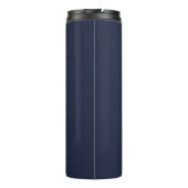 Initiaal Gepersonaliseerde Elegante Navy Blue Mono Thermosbeker (Achterkant)
