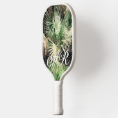 Initiaal gepersonaliseerde palmboom pickleball rac paddle (Links)