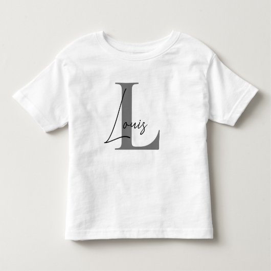 INITIAAL gepersonaliseerde tshirt-bodysuit naam Kinder Shirts (Voorkant)
