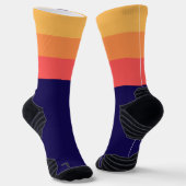 Initiaal gestreepte sokken. Gepersonaliseerd. Crew Sokken (Gebogen)