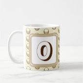 Initiaal Gold Polka Dot Bold Monogram Koffiemok (Links)