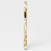 Initiaal golden paisley l Luxury feminine gift iPhone Hoesje (Rechterkant)